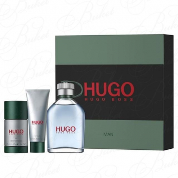 HUGO  набор (туалетная вода 125 ml +75 твердый дезодорант + 50 гель для душа) (730870156094)
