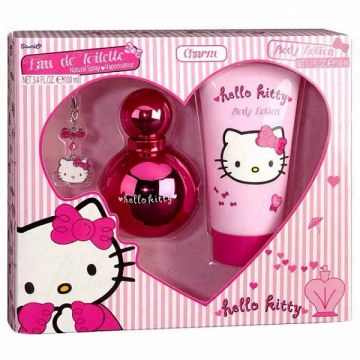 Hello Kitty  Набор (Туалетная вода 100 ml + Лосьон для тела 150 ml + charm) (663350054972)