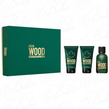 Dsquared2 Wood Green Pour Homme набор (Туалетная вода 50 ml Гель для душа 50 ml гель после бритья 50 ml)  ()