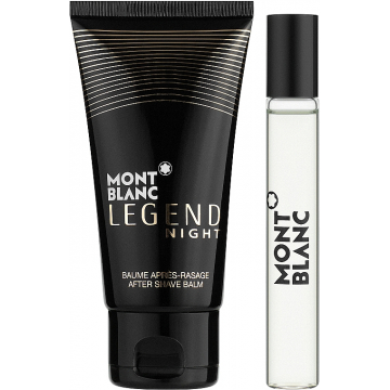 Mont Blanc Legend Night  Набор (Парфюмированная вода 7.5 ml + 50 ml as\b) брак упаковки