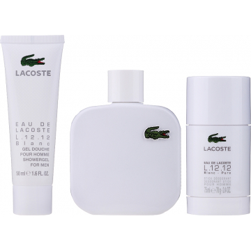 Eau De Lacoste Blanc Pure L.  Набор (Туалетная вода 100 ml + Твердый дезодорант 75 ml + Гель для душа 50 ml) (8005610472775)