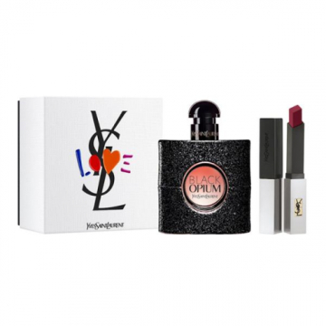 Yves Saint Laurent Black Opium  Набор (Парфюмированная вода 50 ml  + Lipstick в„– 107 slim sheer matte) (3614273721615) 