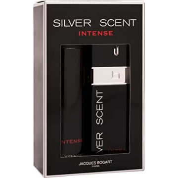 Jacques Bogart Silver Scent Intense  Набор (Туалетная вода 100 ml + 200 ml b/s) примятые (64131)