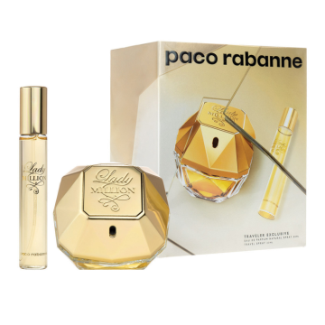 Paco Rabanne Lady Million  Набор ( Парфюмированная вода 10 ml +100 b/l + poch )