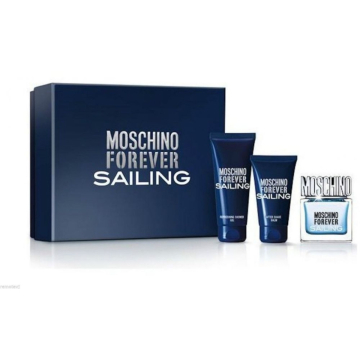 Moschino Forever Sailing Men  Набор (Туалетная вода 4.5 ml + 25 ml Гель для душа + 25 ml as\b) примятые (68842)