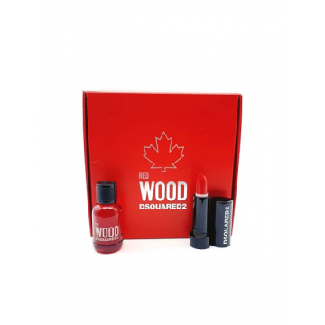 DSQUARED2 WOOD RED POUR FEMME set (edt 5 ml + lipstick 1.2 ml) (L) примятые