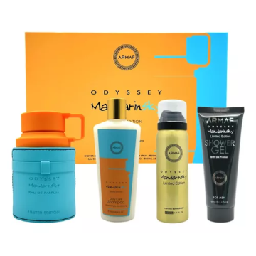 Armaf Odyssey Mandarin Sky  Набор ( Парфюмированная вода 100 ml +50 body spray+ 100 ml Гель для душа+200 ml Шампунь)