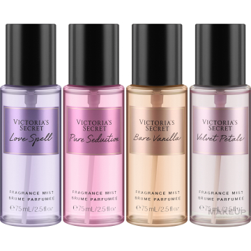 Victoria Secret  Набор ( 75 ml Pure Seduction + 75 ml Love Spell + 75 ml Velvet Petals + 75 ml Bare Vanilla) примятые (72401)
