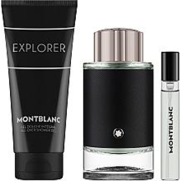 Mont Blanc Explorer  Набор (Парфюмированная вода 100 ml spray + Парфюмированная вода 15 ml + 100 ml Гель для душа) (3386460154390)