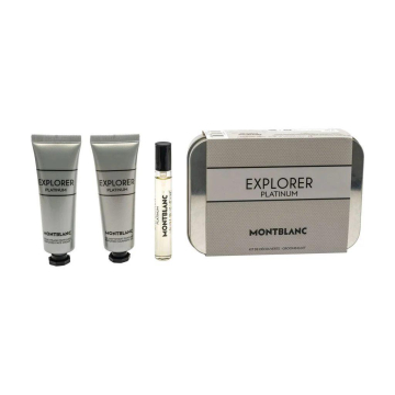 Mont Blanc Explorer Platinum  Набор (Парфюмированная вода 7.5  ml + 30 ml Бальзам после бритьяh + 30 ml Гель для душа) 