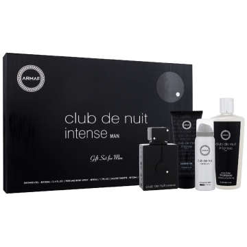 Armaf Club De Nuit Intense  Набор (Туалетная вода 105 ml + 250 ml Шампунь + 50 ml Лосьон для тела+100 Гель для душа) брак упаковки (74989)
