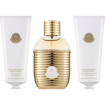 Moncler Sunrise Pour Femme  Набор (Парфюмированная вода 100 ml + 100 ml Крем для тела + 100 ml Гель для душа )