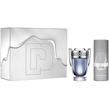 Paco Rabanne Invictus  Набор (Туалетная вода 100 ml + Дезодорант 150 ml) (3349668535293)