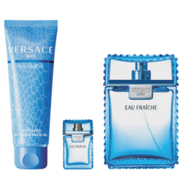 Versace Eau Fraiche  Набор (Туалетная вода 100 ml + Туалетная вода 5 ml mini + 150 ml Гель для душа) (8011003899937)