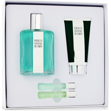 Caron Pour Un Homme  Набор (Туалетная вода 125 ml + 75 Гель для душа+ Туалетная вода 5 ml le matin+ Туалетная вода 5 ml le soir)