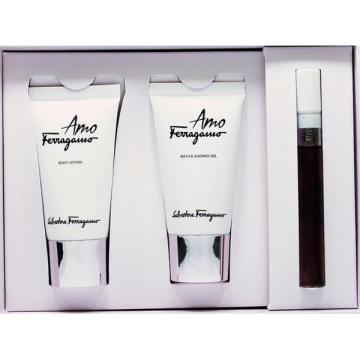 Ferragamo Amo  Набор (Парфюмированная вода 5 ml + 30 ml b/l + 30 ml Гель для душа) брак упаковки (84501)