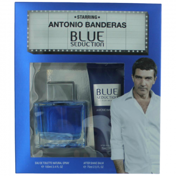 Antonio Banderas Blue Seduction Набор (Туалетная вода 100 ml, Лосьон после бритья 75 ml) 	   (8411061919002)