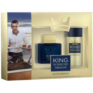 Antonio Banderas King Of Seduction Absolute Набор (Туалетная вода 100 ml + Дезодорант 150 ml)  (8411061834855)