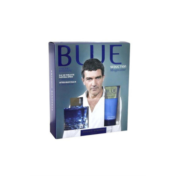 Antonio Banderas Blue Seduction Набор (Туалетная вода 100 ml + Бальзам После Бритья 75 ml) Брак Упаковки  (32311)